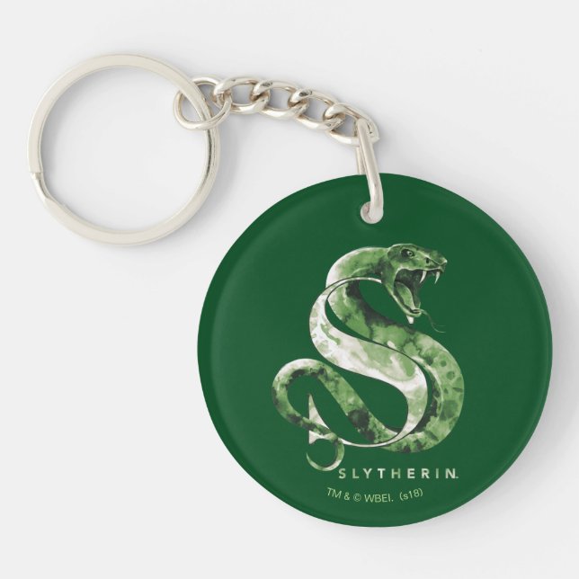 Harry Potter | SLYTHERIN™ Snake Watercolor Keychain (Front)