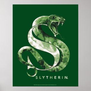 Harry Potter   SLYTHERIN™ Snake Watercolor Poster