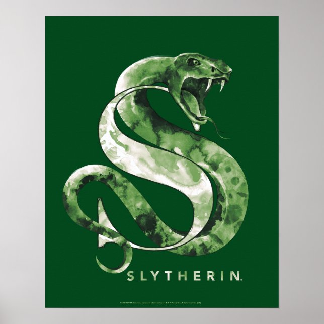 Harry Potter | SLYTHERIN™ Snake Watercolor Poster (Front)