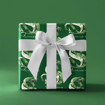 Harry Potter | Slytherin™ Snake Watercolor Wrapping Paper Sheets by harrypotter at Zazzle
