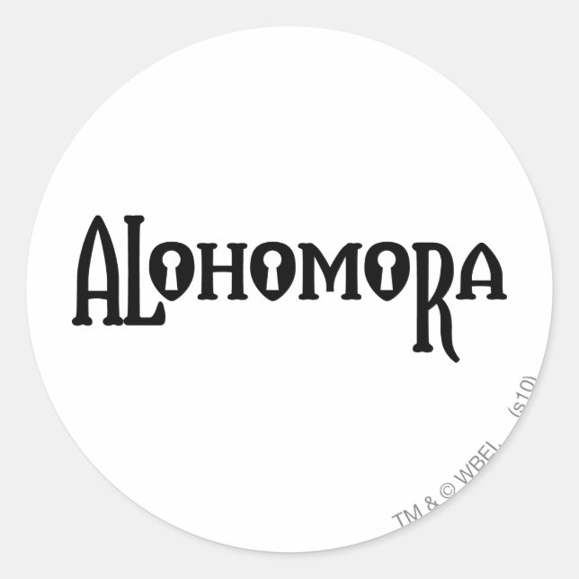 Harry Potter Spell | Alohomora Classic Round Sticker (Front)