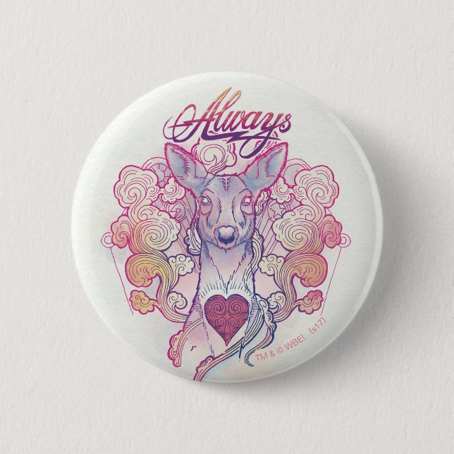 Harry Potter Spell | "Always" Doe Patronus Button (Front)