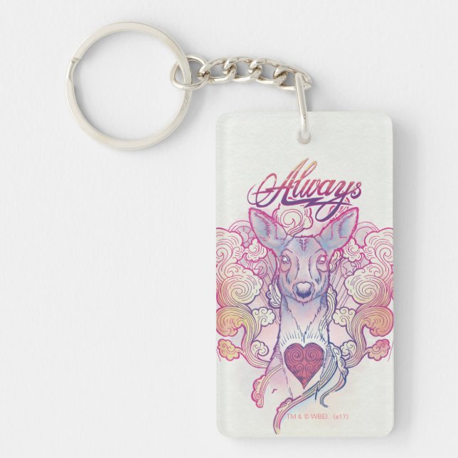 Harry Potter Spell | "Always" Doe Patronus Keychain (Front)