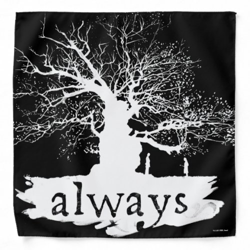 Harry Potter Spell  Always Quote Silhouette Bandana