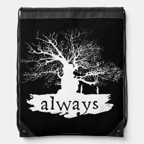 Harry Potter Spell  Always Quote Silhouette Drawstring Bag