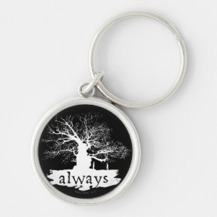 Harry Potter Spell Always Quote Silhouette Keychain