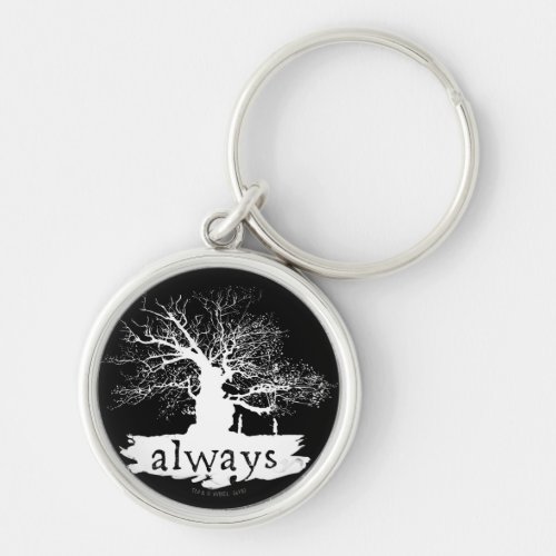 Harry Potter Spell  Always Quote Silhouette Keychain