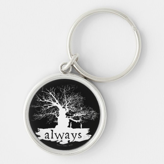 Harry Potter Spell | Always Quote Silhouette Keychain (Front)