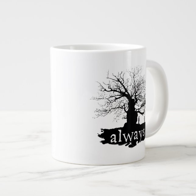 Harry Potter Spell | Always Quote Silhouette Large Coffee Mug (Front Right)