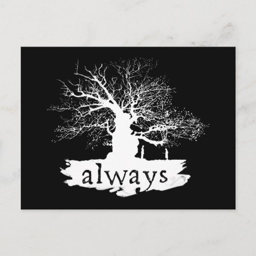 Harry Potter Spell  Always Quote Silhouette Postcard