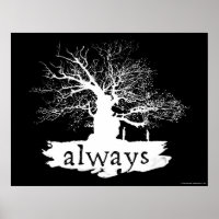 Harry Potter Spell | Always Quote Silhouette Poster