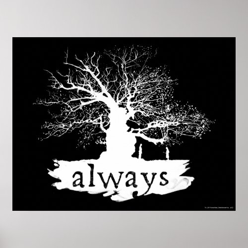 Harry Potter Spell  Always Quote Silhouette Poster