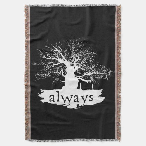 Harry Potter Spell  Always Quote Silhouette Throw Blanket