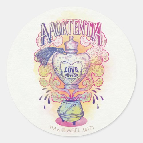 Harry Potter Spell  Amortentia Love Potion Bottle Classic Round Sticker