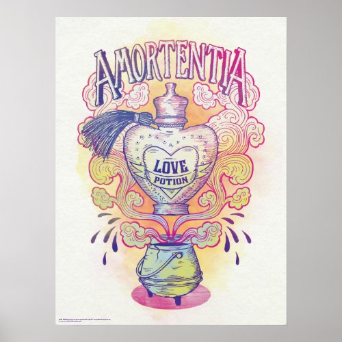 Harry Potter Spell  Amortentia Love Potion Bottle Poster