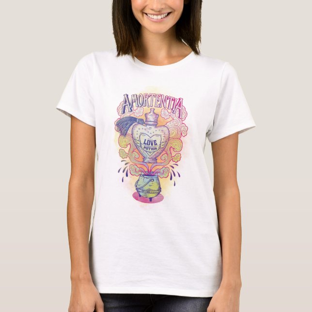 Harry Potter Spell | Amortentia Love Potion Bottle T-Shirt (Front)