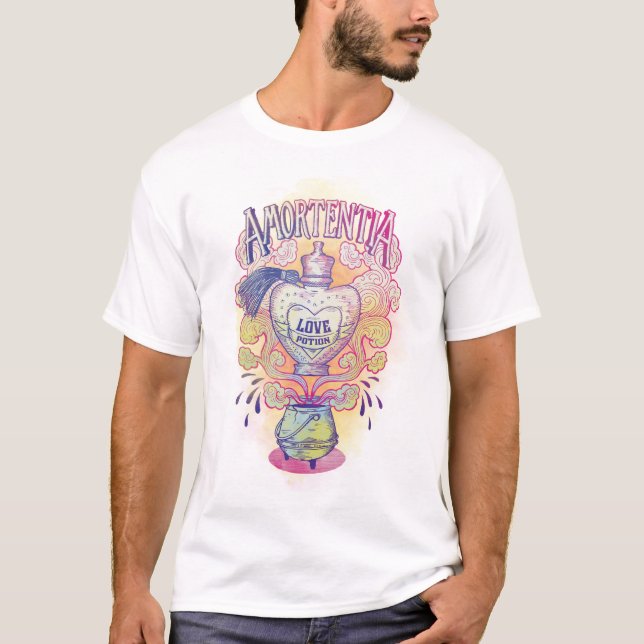 Harry Potter Spell | Amortentia Love Potion Bottle T-Shirt (Front)