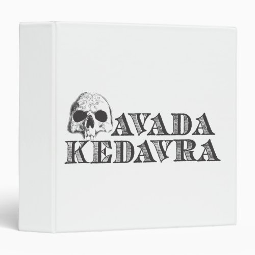 Harry Potter Spell  Avada Kedavra 3 Ring Binder