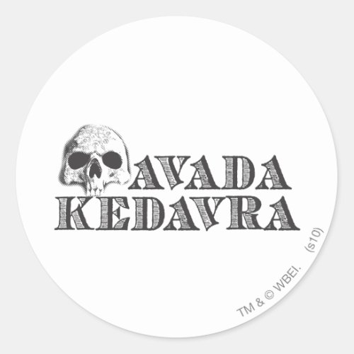 Harry Potter Spell  Avada Kedavra Classic Round Sticker