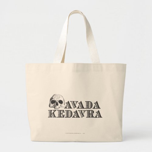 Harry Potter Spell  Avada Kedavra Large Tote Bag