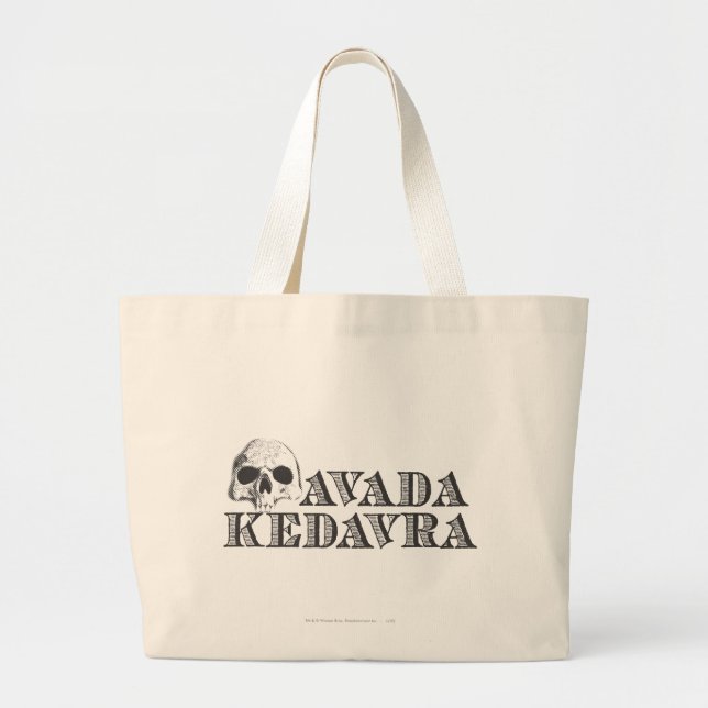 Harry Potter Spell | Avada Kedavra Large Tote Bag (Front)