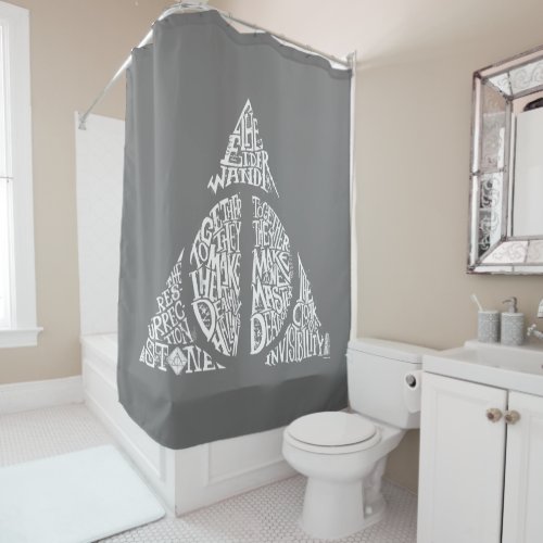 Harry Potter Spell  DEATHLY HALLOWS Graphic 2 Shower Curtain
