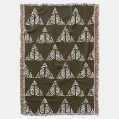 Harry Potter Spell  DEATHLY HALLOWS Graphic 2 Throw Blanket
