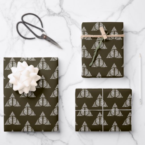 Harry Potter Spell  DEATHLY HALLOWS Graphic 2 Wrapping Paper Sheets