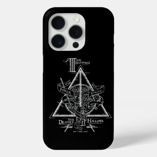Harry Potter Spell  DEATHLY HALLOWS Graphic iPhone 15 Pro Case