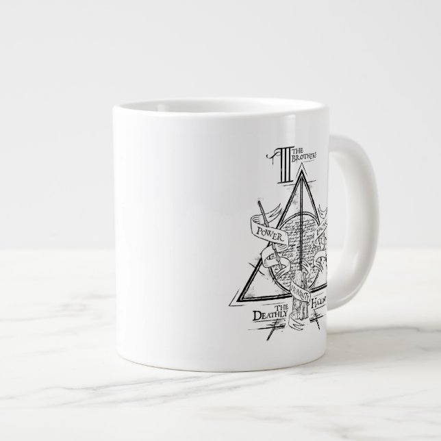 Harry Potter Spell | DEATHLY HALLOWS Graphic Giant Coffee Mug (Front Right)