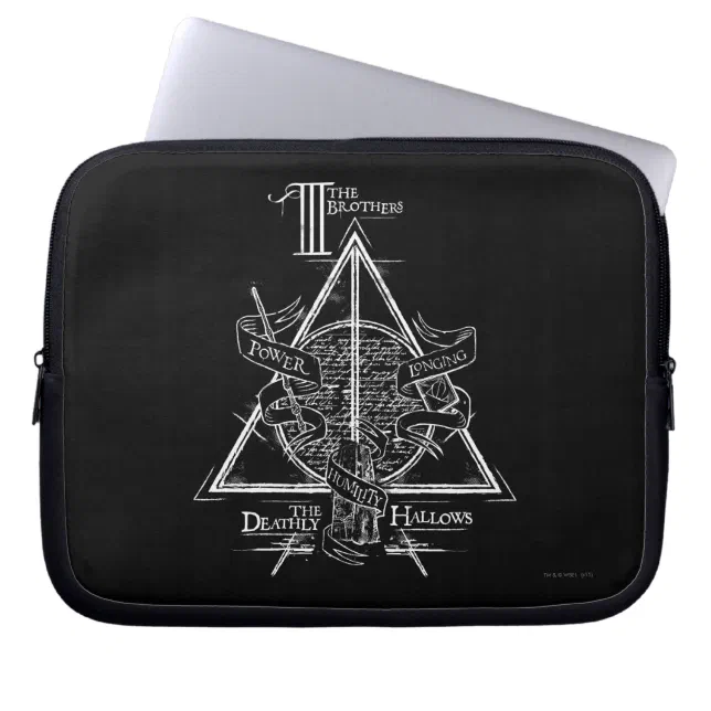 Harry Potter Spell DEATHLY HALLOWS Graphic Laptop Sleeve Zazzle