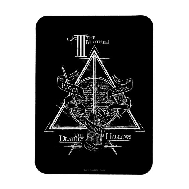 Harry Potter Spell | DEATHLY HALLOWS Graphic Magnet (Vertical)