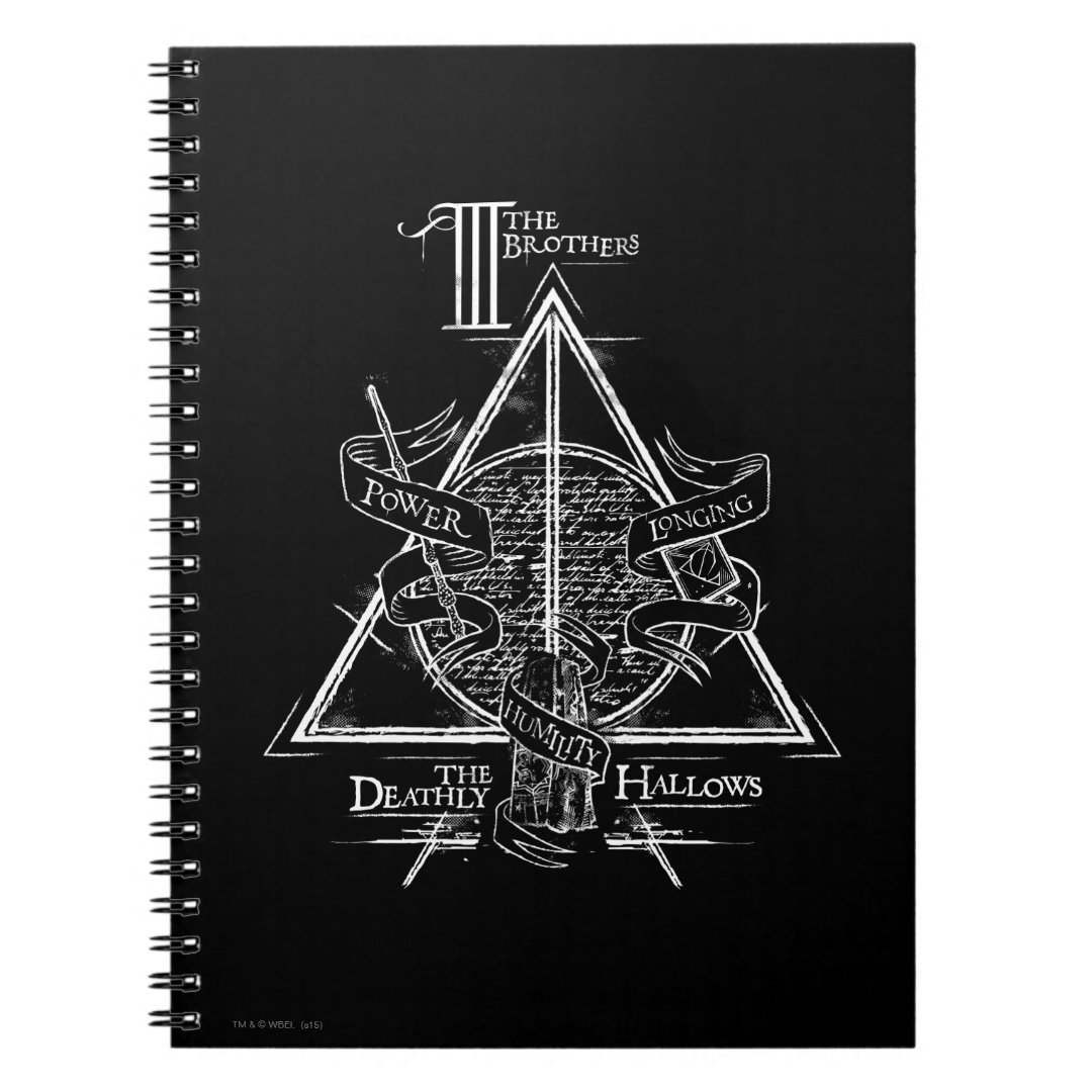 Harry Potter Spell DEATHLY HALLOWS Graphic Notebook Zazzle