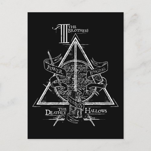 Harry Potter Spell  DEATHLY HALLOWS Graphic Postcard