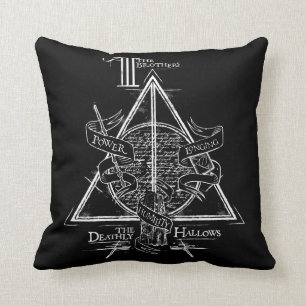 Harry Potter Spell DEATHLY HALLOWS Graphic Throw Pillow