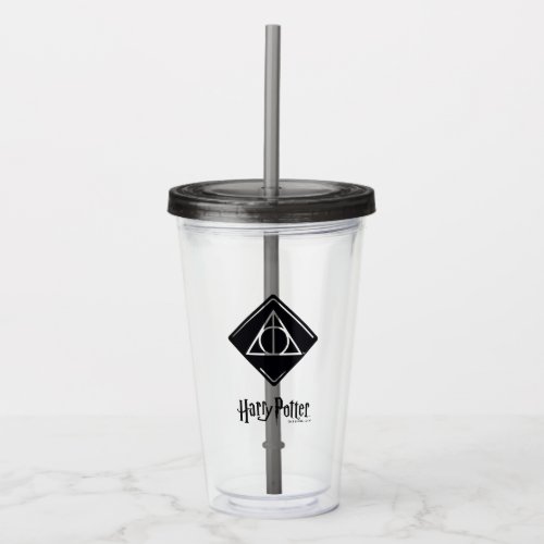 Harry Potter Spell  Deathly Hallows Icon Acrylic Tumbler