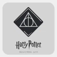 Harry Potter | Hogwarts Monogram Square Sticker | Zazzle