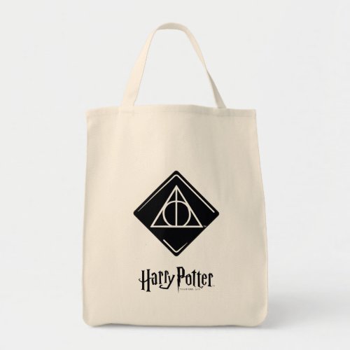 Harry Potter Spell  Deathly Hallows Icon Tote Bag