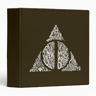 Harry Potter Spell   DEATHLY HALLOWS Typography Gr Binder