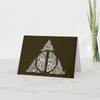 Harry Potter Spell | DEATHLY HALLOWS Typography Gr Card