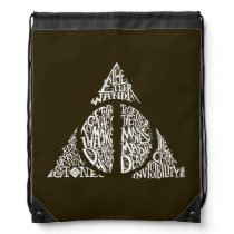 Harry Potter Spell | DEATHLY HALLOWS Typography Gr Drawstring Bag Harry Potter Spell | DEATHLY HALLOWS Typography Gr Drawstring Bag