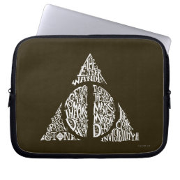 Harry Potter Spell | DEATHLY HALLOWS Typography Gr Laptop Sleeve