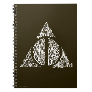 Harry Potter Spell DEATHLY HALLOWS Typography Gr Notebook