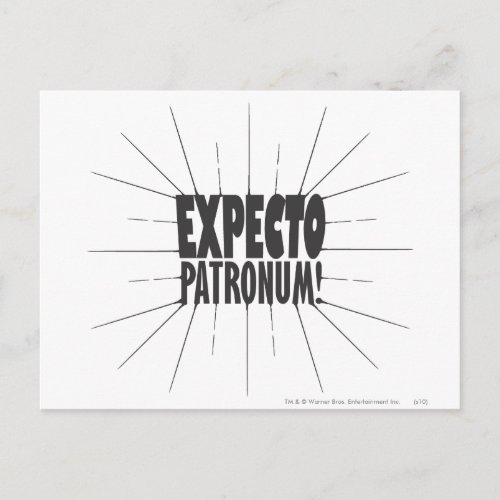 Harry Potter Spell  EXPECTO PATRONUM Postcard