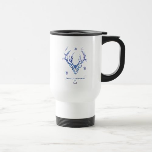 Harry Potter Spell  EXPECTO PATRONUMStag Sketch Travel Mug