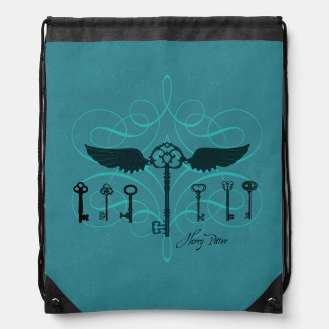 Harry Potter Spell | Flying Keys Drawstring Bag (Front)