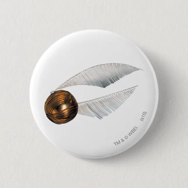 Harry Potter Spell | Golden Snitch Button | Zazzle