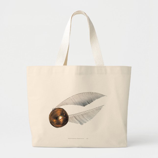 Harry Potter Spell | Golden Snitch Large Tote Bag (Front)