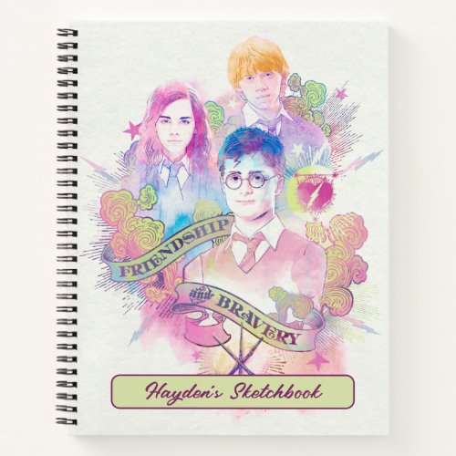 Harry Potter Spell  Harry Hermione  Ron Sketch Notebook