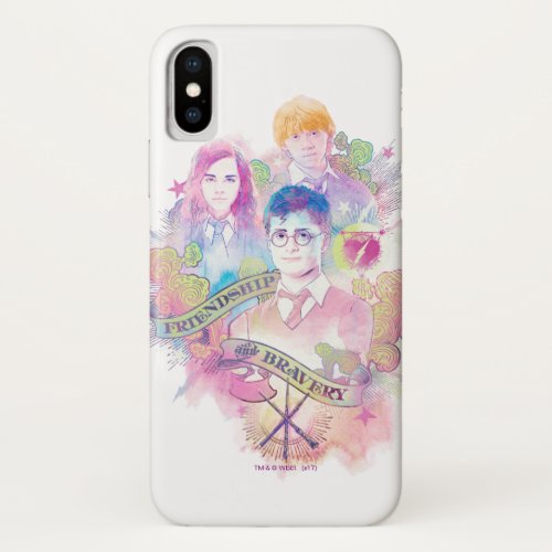 Harry Potter Spell  Harry Hermione  Ron Waterc iPhone X Case